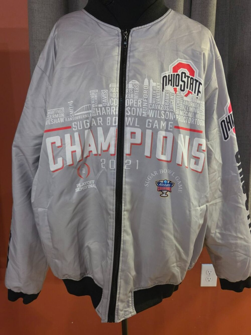Ohio State Buckeyes 2021 Sugar Bowl Champions Bomber Jacket XL